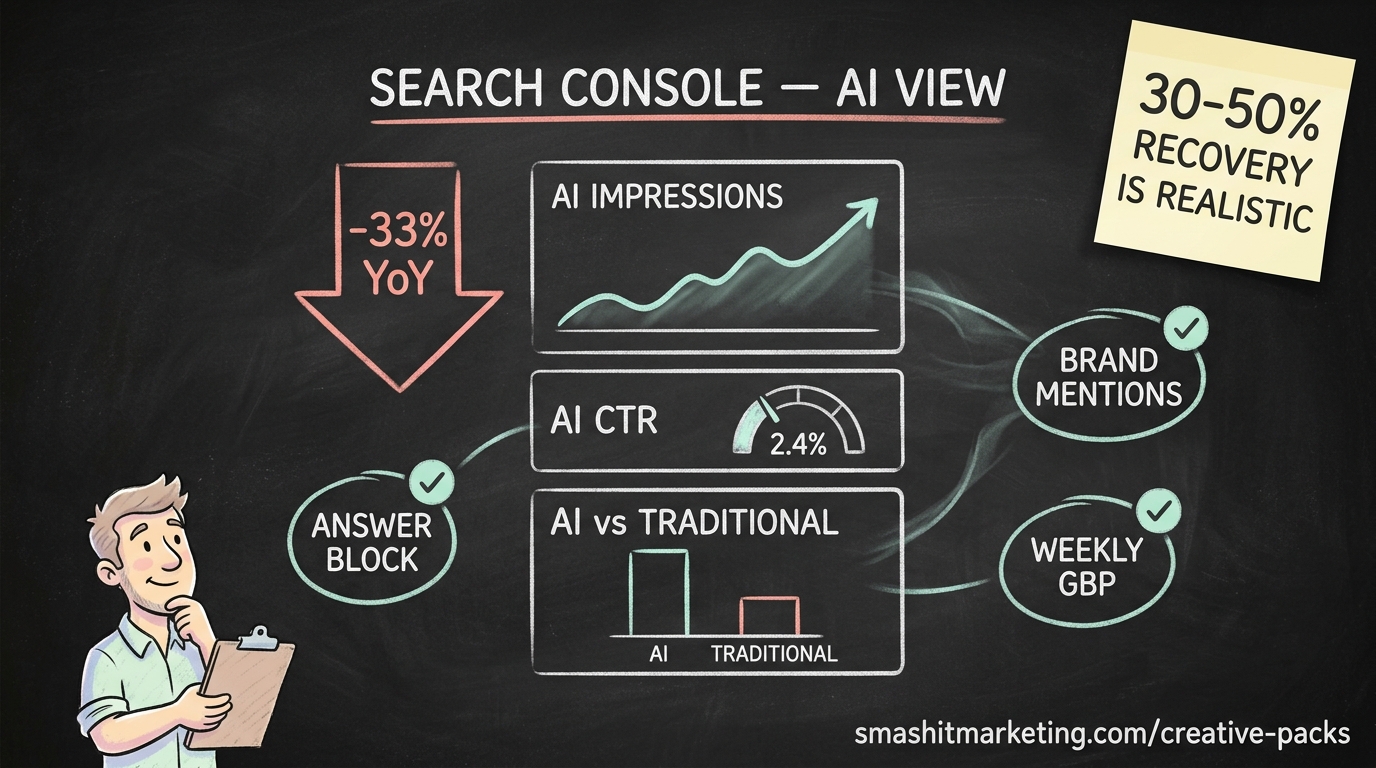 Your Search Traffic Is Down 33% — Here's How to See It in Search Console